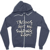 tattoos got me swiping right girls Zipper Hoodie