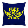 free mustache rides t shirt Throw Pillow