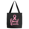 breast cancer pink ribbon Tote Bags