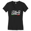 retro italo disco Women's V-Neck T-Shirt