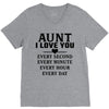 I Love You Aunt V-Neck Tee