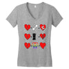 ls lesbian full heart Women's V-Neck T-Shirt