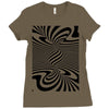 optical illusion Ladies Fitted T-Shirt