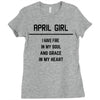 April Girl Ladies Fitted T-Shirt