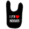 i f'n heart  mondays girls Baby Bibs