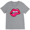 sexy lip biting V-Neck Tee