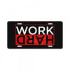 Work Hard License Plate