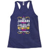 i am a january women Racerback Tank