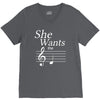 she wants the d black V-Neck Tee