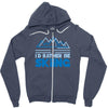 i'd rather be skiing Zipper Hoodie
