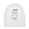 i can't sleep Baby Beanies