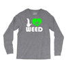 i love weed fun Long Sleeve Shirts