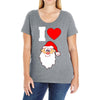 i love santa noel Ladies Curvy T-Shirt