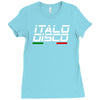 retro italo disco Ladies Fitted T-Shirt
