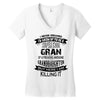 Super Cool Gran Of A Freaking Awesome Granddaughter Women's V-Neck T-Shirt
