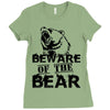 Beware Of The Bear Ladies Fitted T-Shirt