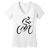 bike rider biker cyclist Women's V-Neck T-Shirt