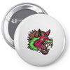 pink punk wolf Pin-back button