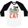 This Girl Loves Her Cat 3/4 Sleeve Shirt