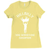 hillbilly hog wrestling champ Ladies Fitted T-Shirt