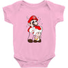 mario licking toad Baby Onesie