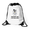 Trust Me i'm Doctor Drawstring Bags