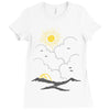 on the top (mountain) Ladies Fitted T-Shirt
