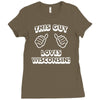 this guy loves wisconsin Ladies Fitted T-Shirt