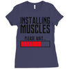 new installing muscle Ladies Fitted T-Shirt
