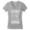 Veteran Don't Thank Me Thank My Grandpa Who Never Came Back Women's V-Neck T-Shirt