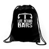 life behind bars cycling Drawstring Bags