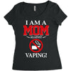 I Am A Mom Against Vaping Women's Triblend Scoop T-shirt