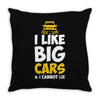 i like big monster cars Throw Pillow