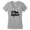 the dogfather beagle Women's V-Neck T-Shirt