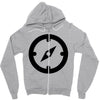 clock black Zipper Hoodie