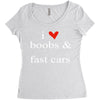 boobs &amp; fast cars Women's Triblend Scoop T-shirt