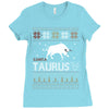 santa taurus christmas ugly t shirts Ladies Fitted T-Shirt