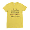 i write code Ladies Fitted T-Shirt