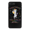 Unicorns are born in April iPhone 7 Plus Case