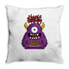 happy birthday monster Throw Pillow