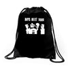 boys next door Drawstring Bags