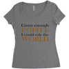 given enough coffee Women's Triblend Scoop T-shirt