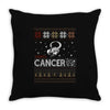 santa cancer  christmas ugly t shirts Throw Pillow