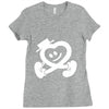 heart walking Ladies Fitted T-Shirt