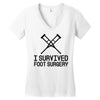 I Survived Foot Surgery Women's V-Neck T-Shirt