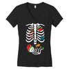 Christmas Skeleton mom and baby maternity Women's V-Neck T-Shirt