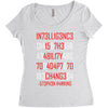 adapt or die encoded (white) Women's Triblend Scoop T-shirt
