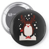 santa reindeer penguin christmas Pin-back button