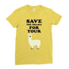 Save The Drama For Your Lama Ladies Fitted T-Shirt