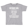 Super October Girl Toddler T-shirt